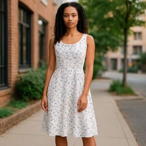 LC Waikiki Spaghetti Strap Button Down Summer Dress